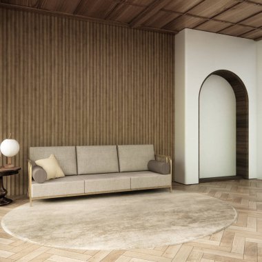 koltuk minimalist tasarım muji tarzı 3D canlandırma