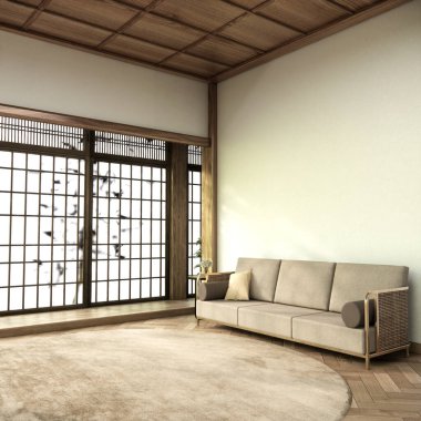 koltuk minimalist tasarım muji tarzı 3D canlandırma