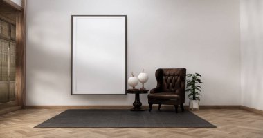 koltuk minimalist tasarım muji tarzı 3D canlandırma