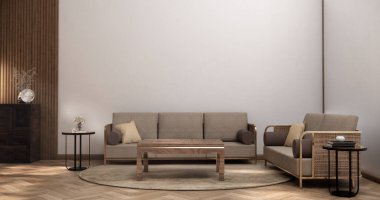 koltuk minimalist tasarım muji tarzı 3D canlandırma