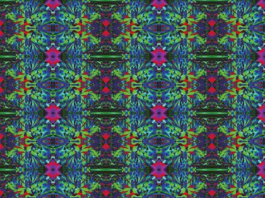 Çok renkli geometrik şekillerin kesintisiz sonsuz tekrarlayan parlak süsleme