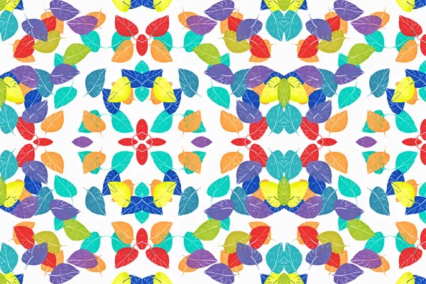 Senza Soluzione Continuità Infinito Ornamento Luminoso Ripetizione Forme Geometriche Multicolori — Foto Stock