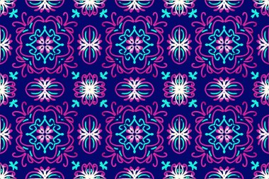 Farklı renklerde kesintisiz sonsuz tekrarlanan çok renkli parlak süs