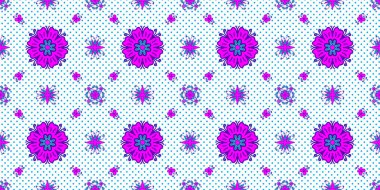 Farklı renklerde kesintisiz sonsuz tekrarlanan çok renkli parlak süs