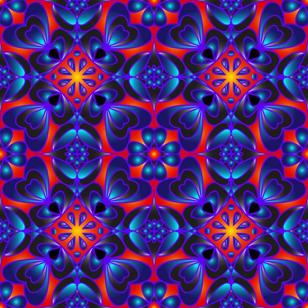 Inconsútil Infinita Repetición Multicolor Brillante Ornamento Diferentes Colores — Foto de Stock