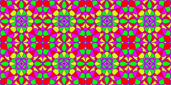 Seamless Infinita Repetição Multicolorido Ornamento Brilhante Cores Diferentes — Fotografia de Stock