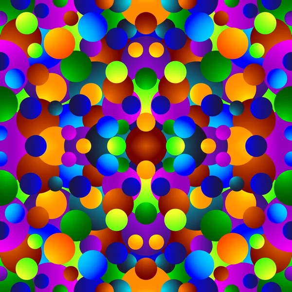 Vettore Senza Soluzione Continuità Infinito Ripetendo Multicolore Ornamento Luminoso Diversi — Foto Stock