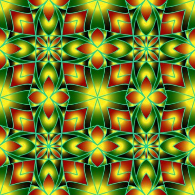 Farklı renklerde kesintisiz sonsuz tekrarlanan çok renkli parlak süs