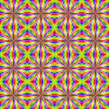 Toplam arkaplanda farklı renklerin kusursuz ve sonsuz tekrarlanan parlak süslemesi