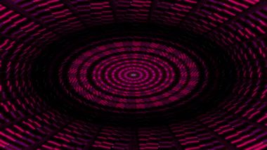 Renkli ışınlar çemberin merkezinden çıkar ve şekillerini ve renklerini değiştirir.