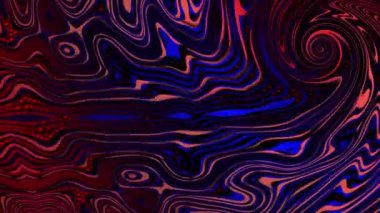Kıvrımlı çok renkli çizgiler dalgalarda değişir, bir girdaba dönüşür