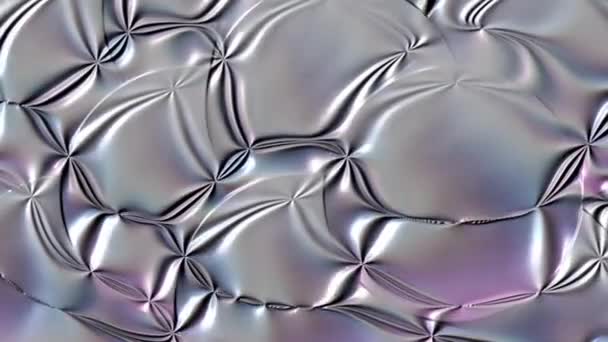 珍珠灰色折叠缎子球逆时针旋转 创造出无尽迷人的视频 — 图库视频影像