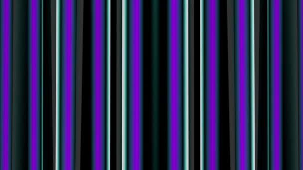Linee Verticali Nero Blu Magenta Cambiano Posizione Colore Ordine Casuale — Video Stock
