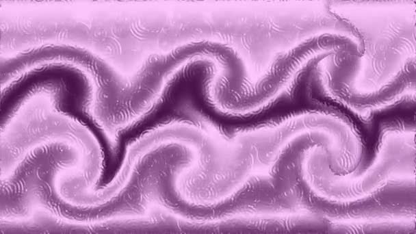 频繁的雨滴落在波浪形紫色的色调上 波浪穿过它 — 图库视频影像