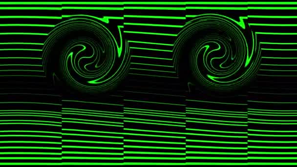 Vortici Sono Formati Linee Verdi Che Muovono Destra Sinistra Prospettiva — Video Stock