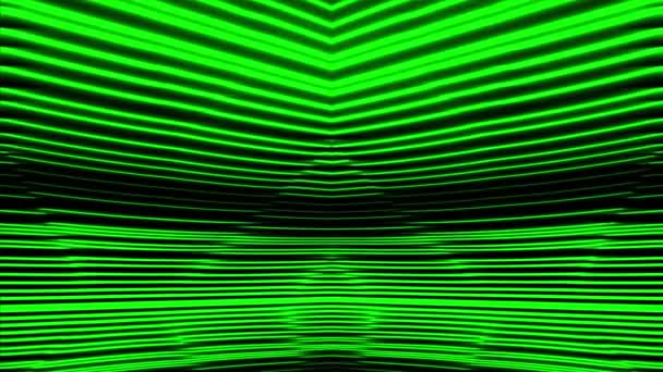 Зеленые Лучи Света Излучают Центра Рамки Краям Краев Центру Рамки — стоковое видео