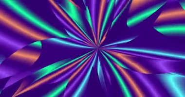 Mor, mavi, turuncu ve yeşil tonlardan oluşan parlak renkli ışınlar. Değiştirilebilir şekil ve renk.