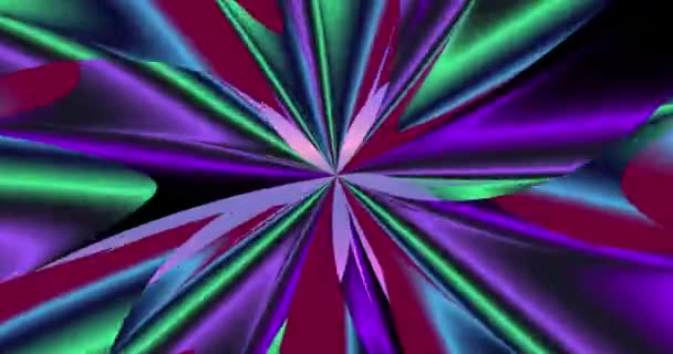Rayos Brillantes Multicolores Tonos Púrpura Azul Rosa Verde Forma Color — Vídeo de stock