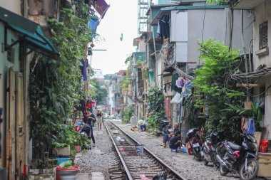 Hanoi, Vietnam Tren sokak Yerel günlük yaşam