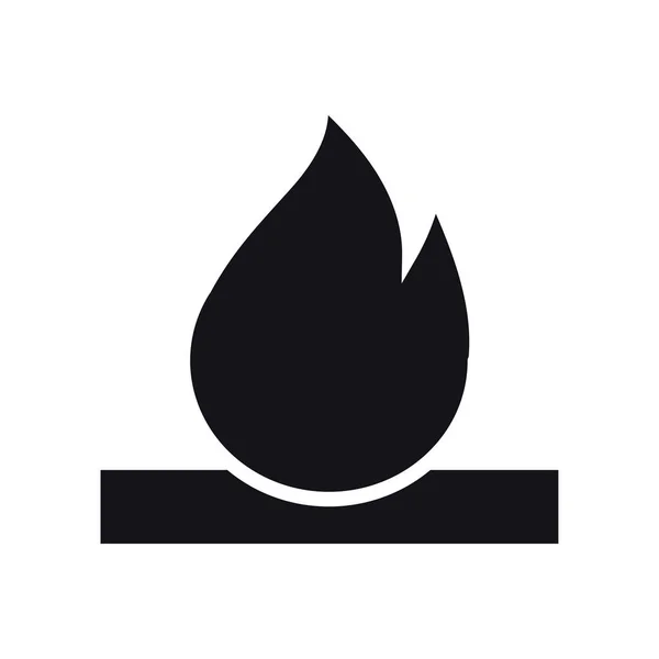 Bonfire-ikonen. Lägereld med ved tecken och Symbol. Eld. — Stock vektor