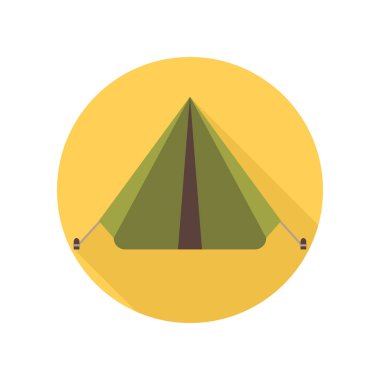 Turist çadır simgesi. Kamp işareti ve sembolü.