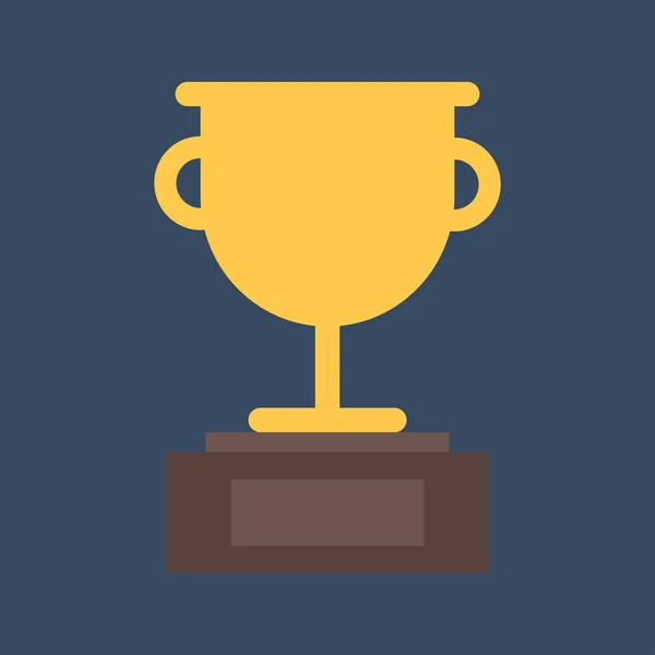 Trophy Cup Flat Icons. Copa Ganadora de Oro. Mejor recompensa . — Archivo Imágenes Vectoriales
