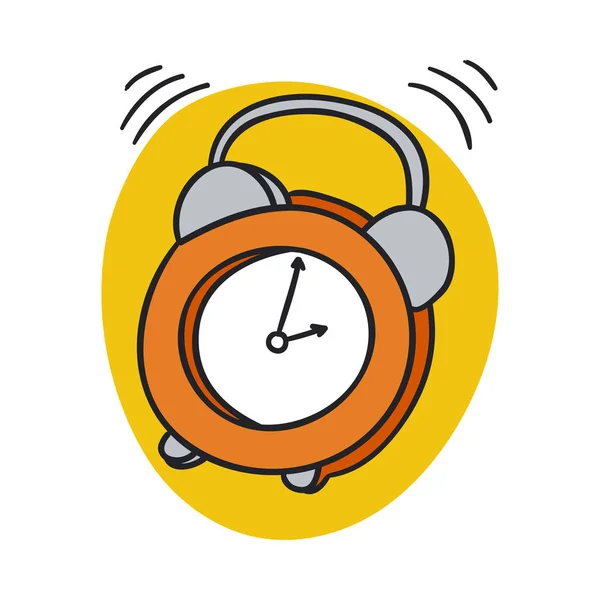 Alarm clock ringing. Wake up morning time. — Stock Vector