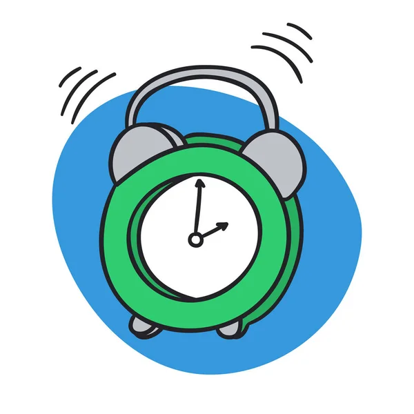 Alarm clock ringing. Wake up morning time. — Stock Vector