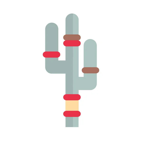 Icona etnica tribale del cactus. Ornamento decorativo . — Vettoriale Stock