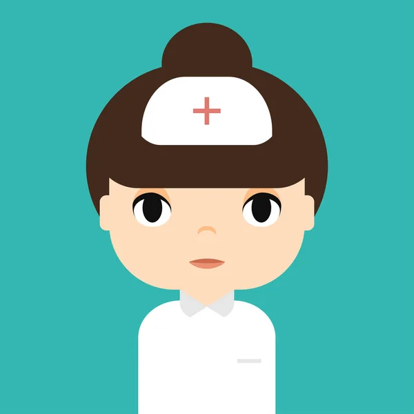 Personale medico. Medico professionista e infermiera Avatar. Icona personaggio cartone animato . — Vettoriale Stock