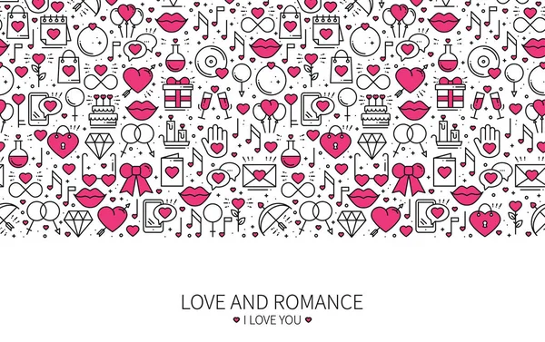 Bannière St Valentines. Amour, romantique, thème du mariage. Concept de conception de site Web. Enregistrer la date . — Image vectorielle