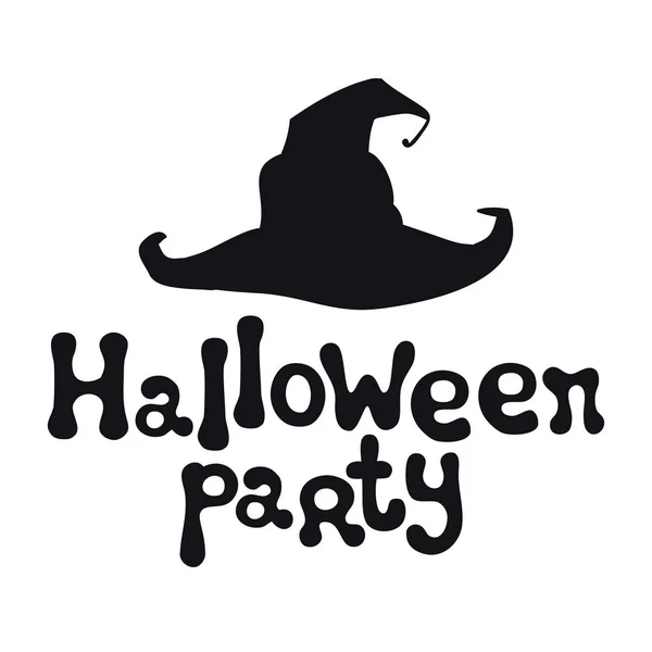 Halloween-Party-Thema. Handgezeichneter Schriftzug. Gestaltungselement für Halloween. Vektor handschriftliche Kalligraphie Zitat. — Stockvektor
