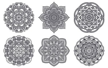 Mandala. Etnik yuvarlak süsleme. El Hint kına motifi çekilmiş. Mehdi meditasyon yoga tema. Benzersiz çiçek Yazdır.