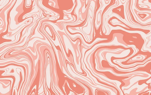 Marmor textur. Dynamisk flytande splash i ljus rosa färg. Vågiga linjer. Vector marmor bakgrund för din design-projekt. — Stock vektor