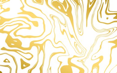 Mermer doku. Dinamik model altın. Altın dalgalı çizgiler. Vektör sıvı arka plan tasarım projesi.