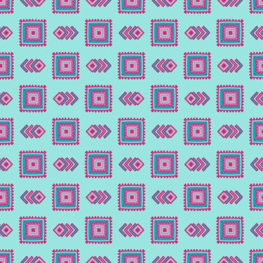 Etnik seamless modeli. Kabile satır Afrika, Meksika, Amerikan, Hint tarzında yazdırma. Geometrik boho arka plan. Etnik ve kabile motifleri kumaş tasarımında kullanılan.