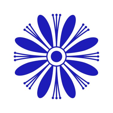 Çiçekli Meksika talavera seramik fayansı. Geleneksel Puebla tarzı. Vektör çizimi. Mozaik tasarım sanatı.