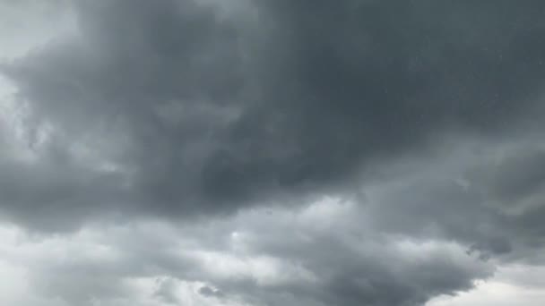 Dramatic Big Storming Dark Rain Clouds Sky Timelapse — Stock Video