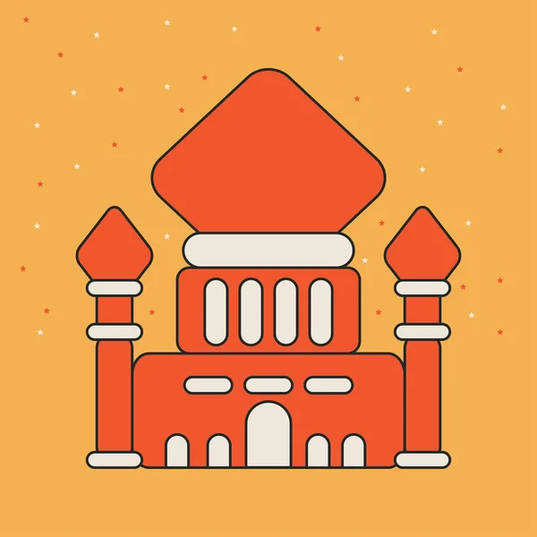 Simples Vermelho Clássico Mesquita Ilustração — Fotografia de Stock