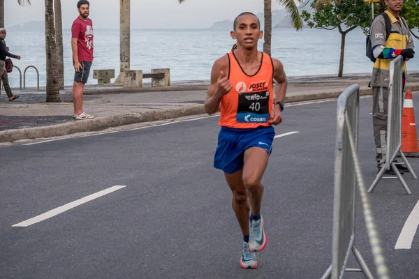 Rio Janeiro Brezilya Haziran23 2019 Rio Maratonu Nda Koşucular 2019 — Stok fotoğraf