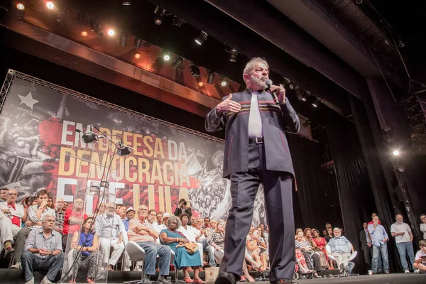 Rio Janeiro Brasil Janeiro 2018 Presidente Brasileiro Luis Inácio Lula — Fotografia de Stock