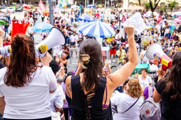 Rio Janeiro Brazilië September 2018 Niet Hem Demonstratie Tegen Bolsonaro — Stockfoto