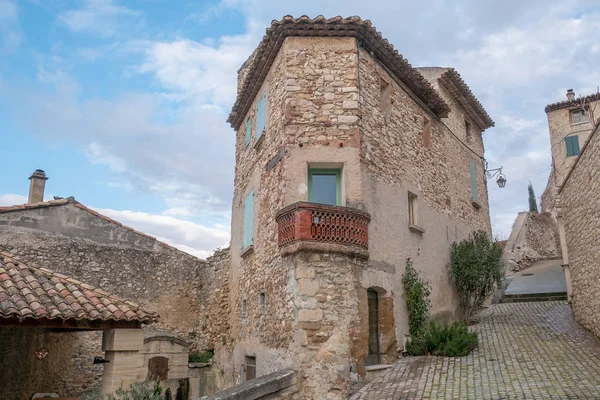 Gigondas Francia Enero 2019 Edificios Típicos Calles Iglesia Gigondas Región — Foto de Stock