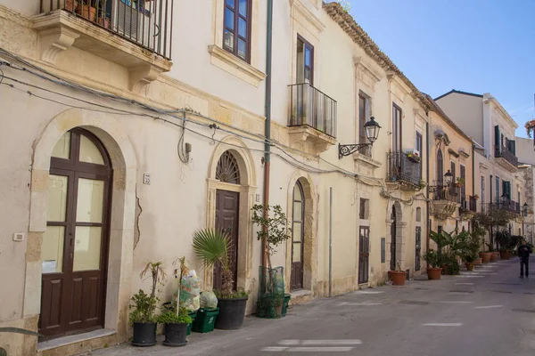 Isla Ortigia Siracusa Sicilia Italia Marzo 2018 Las Hermosas Calles — Foto de Stock