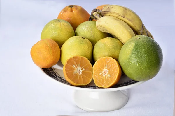 natural fruit on white background