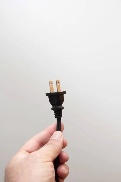 Brazilian power cable on white background — Stock Photo, Image
