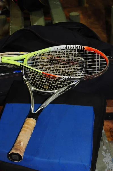 varies worn and worn tennis rackets