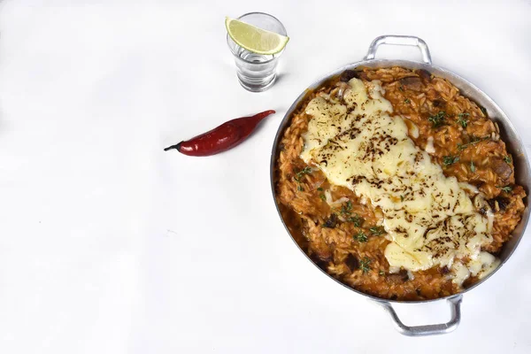 Sosis Risotto, İtalyan risotto İtalyan sosis ve servis