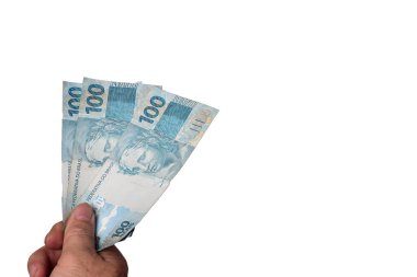 Dolar ve Brezilya 'nın gerçek banknotlarının finansal değeri.
