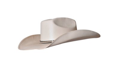 Beyaz arka planda siyah kurdeleli kovboy şapkası hasır şapka kadınlar ve erkekler için hasır şapka.